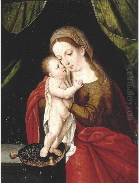 Virgin And Child Oil Painting by Barend Van Orley