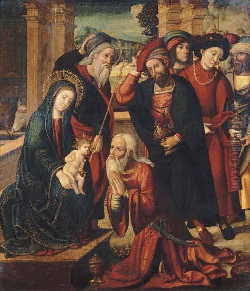 The Adoration Of The Magi Oil Painting by Barend Van Orley