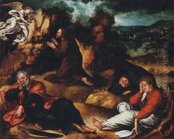 Agony In The Garden Oil Painting by Barend Van Orley