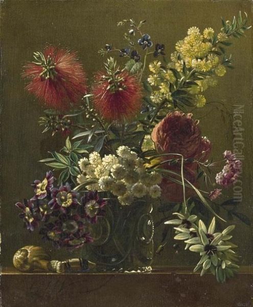 Blumenstilleben. Um 1820. Oil Painting by Georgius Jacobus J. Van Os