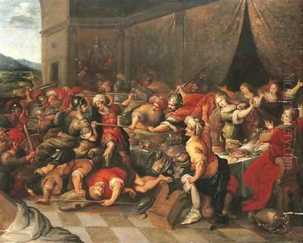 The Feast of Perseus and Andromeda Oil Painting by Frans II Francken