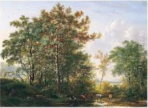 Landschap Met Koeien (landscape With Cattle) by Pieter Gerardus Van Os