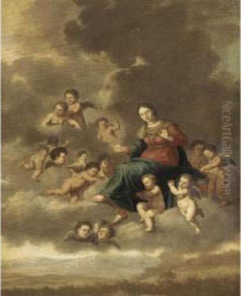 The Assumption Of The Virgin Oil Painting by Cornelis Van Poelenburch