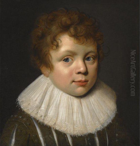 Portrait Of A Boy Oil Painting by Jan Anthonisz Van Ravesteyn