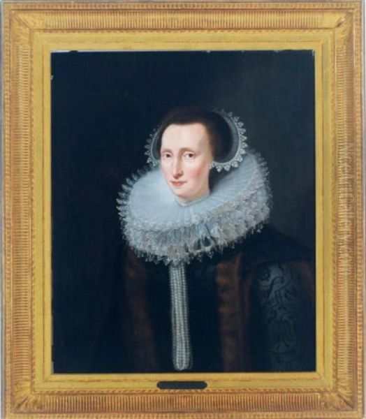 Portrait Of A Noblewoman Oil Painting by Jan Anthonisz Van Ravesteyn