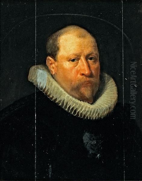 A Portrait Of A Gentleman Oil Painting by Jan Anthonisz Van Ravesteyn