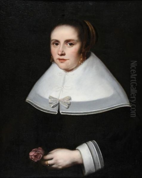 Portrait Of Aprominent Lady, Bust-length Oil Painting by Jan Anthonisz Van Ravesteyn