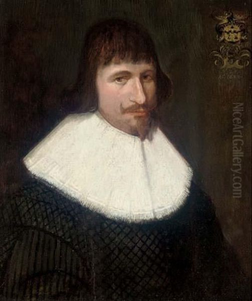 Portrait Of A Gentleman, Half-length, In A White Ruff Oil Painting by Jan Anthonisz Van Ravesteyn