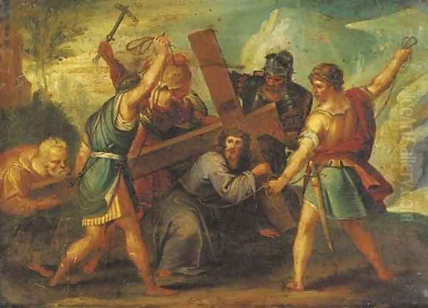 Christ on the Road to Calvary Oil Painting by Frans II Francken