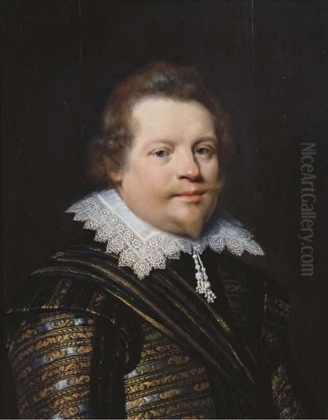 Portrait Of A Gentleman Oil Painting by Jan Anthonisz Van Ravesteyn