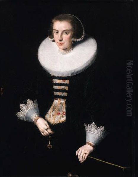 Portrait Of A Lady Oil Painting by Jan Anthonisz Van Ravesteyn