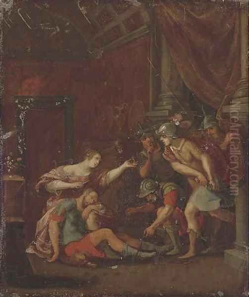 Samson and Delilah Oil Painting by Frans II Francken