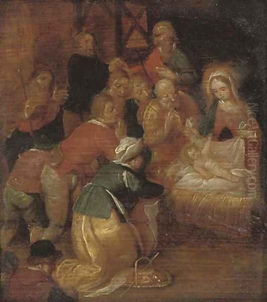 The Adoration of the Shepherds 3 Oil Painting by Frans II Francken