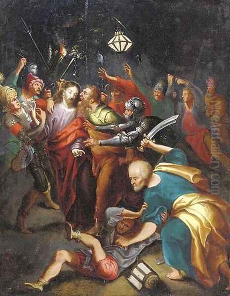 The Betrayal of Christ Oil Painting by Frans II Francken