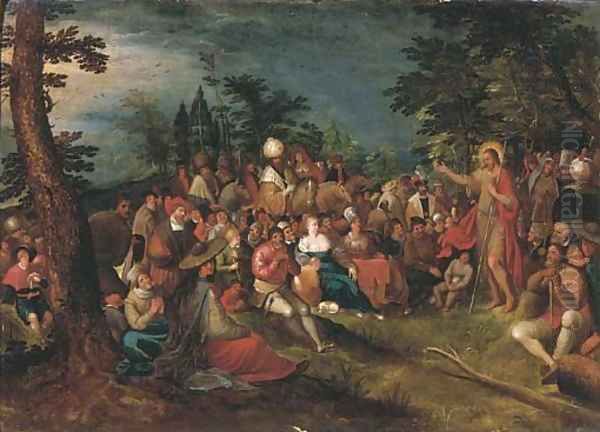 The Predication of the Baptist Oil Painting by Frans II Francken