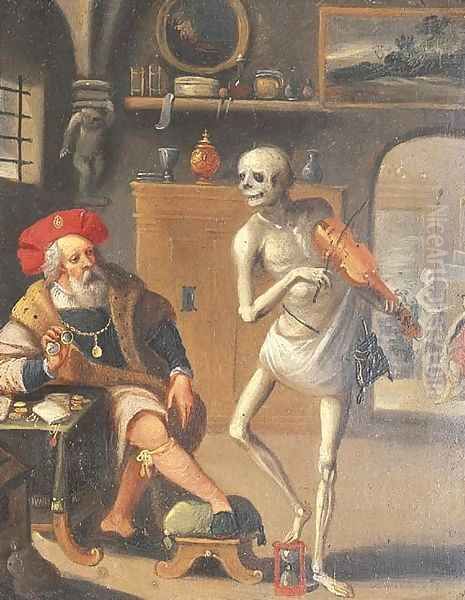 Death and the Rich Man Oil Painting by Frans II Francken