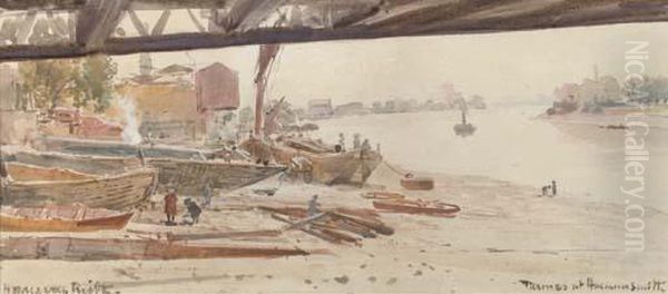 Thames At Hammersmith Oil Painting by Horace Van Ruith