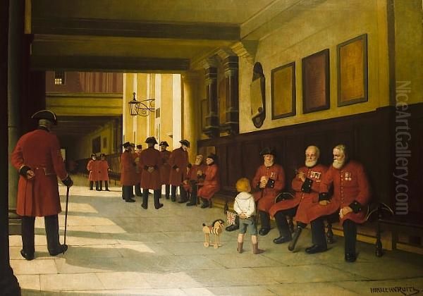 Little Peter And The Chelsea Pensioners Oil Painting by Horace Van Ruith