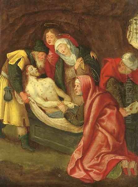 The Entombment Oil Painting by Frans II Francken