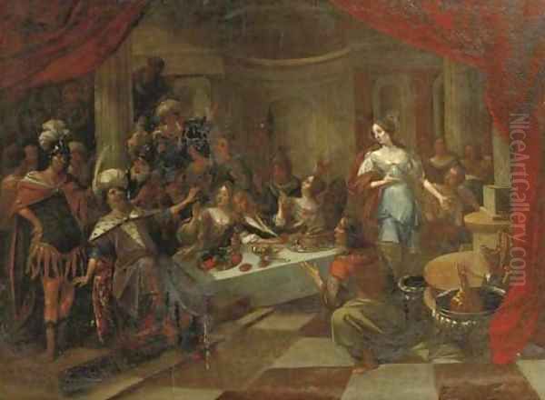 Belshazzar's Feast 6 Oil Painting by Frans II Francken