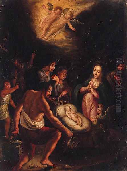 The Adoration of the Shepherds Oil Painting by Frans II Francken