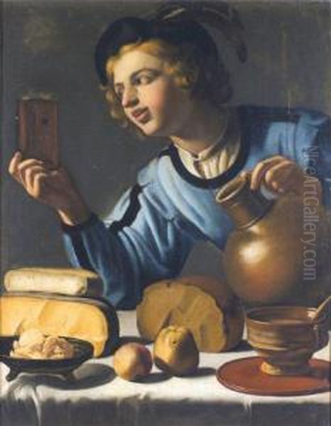 Jeune Homme Oil Painting by Floris Gerritsz. van Schooten