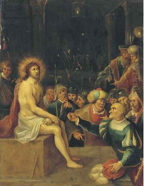 The Mocking of Christ Oil Painting by Frans II Francken