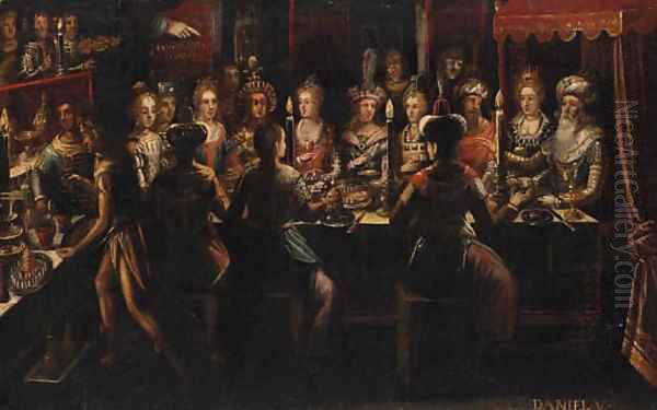 Belshazzar's Feast 4 Oil Painting by Frans II Francken