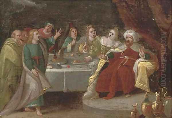 Belshazzar's Feast 5 Oil Painting by Frans II Francken