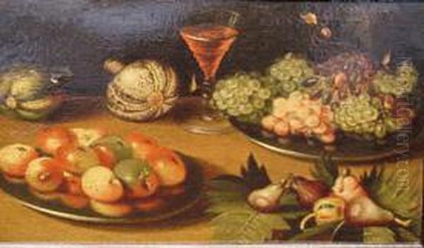 Still Life With Fruits And Vegetables Oil Painting by Floris Gerritsz. van Schooten