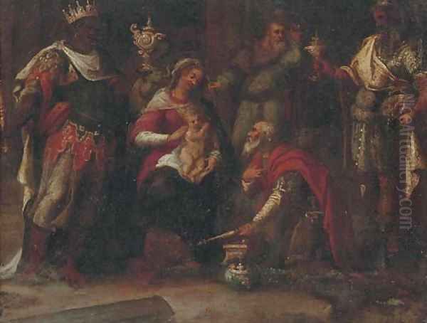 The Adoration of the Magi 3 Oil Painting by Frans II Francken