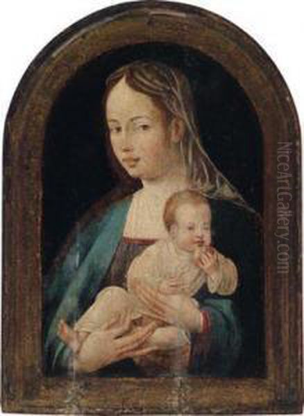 Nachfolger Madonna Mit Dem Einen Apfel Haltenden Kind Oil Painting by Jan Van Scorel