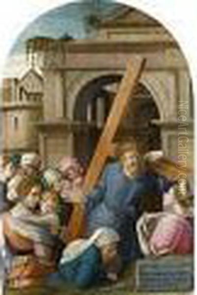 Kreuztragung Christi Oil Painting by Jan Van Scorel