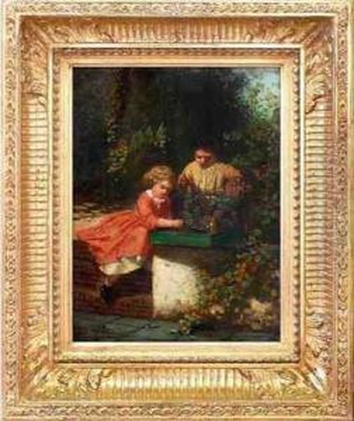 Jeux D'enfants. Oil Painting by Henri van Seben