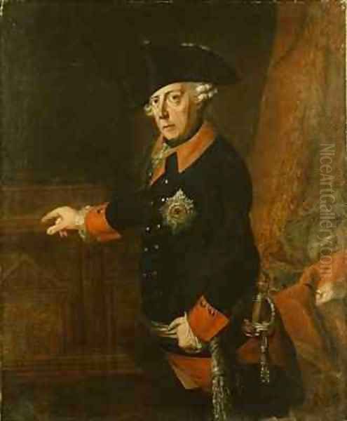 Frederick II The Great of Prussia Oil Painting by J.H.C. Franke