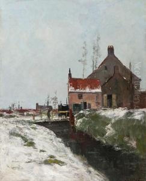 House On A Canal by Louis Willem Van Soest