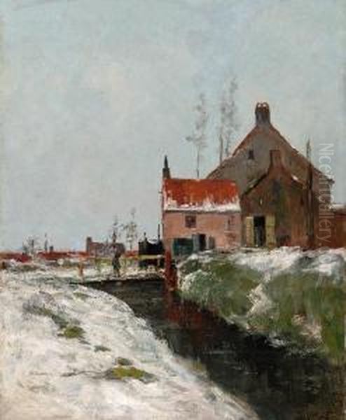 House On A Canal by Louis Willem Van Soest