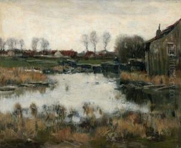 Landschap Oil Painting by Louis Willem Van Soest