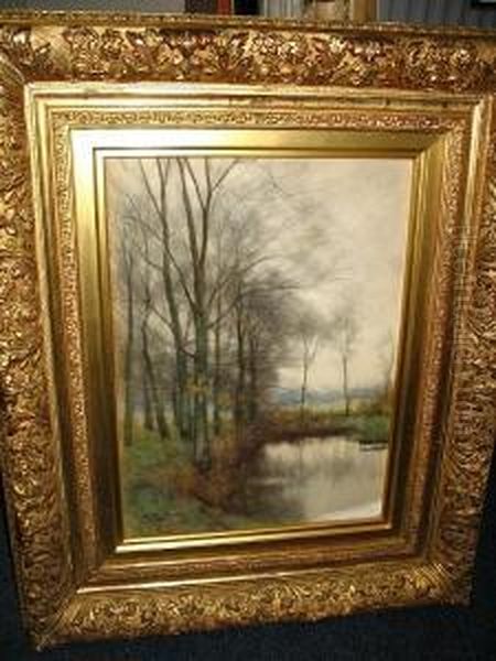 River In Autumn Oil Painting by Louis Willem Van Soest