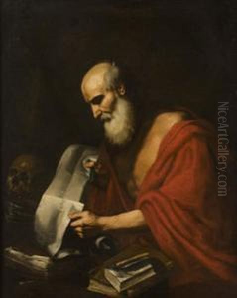 San Girolamo Oil Painting by Hendrick Zomeren Van Somer