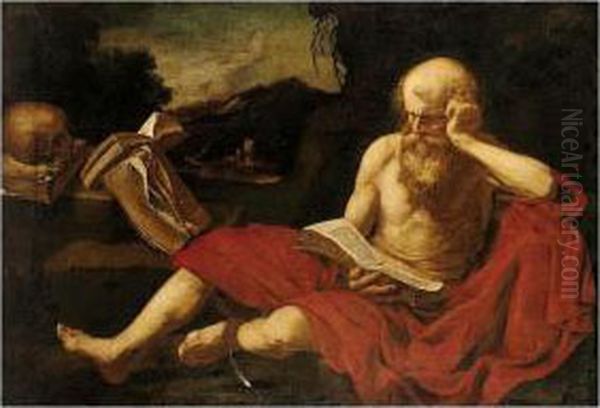 Saint Jerome Oil Painting by Hendrick Zomeren Van Somer