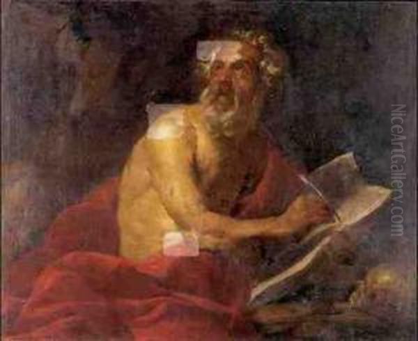 Saint Jerome Oil Painting by Hendrick Zomeren Van Somer