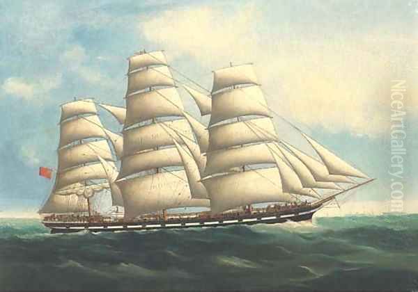 The iron wool clipper Loch Tay at sea Oil Painting by Lai Fong