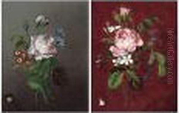 Flower Studies Oil Painting by Cornelis van Spaendonck