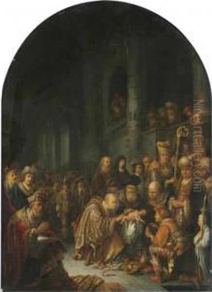 The Circumcision Of Christ Oil Painting by An Adriansz Van Staveren