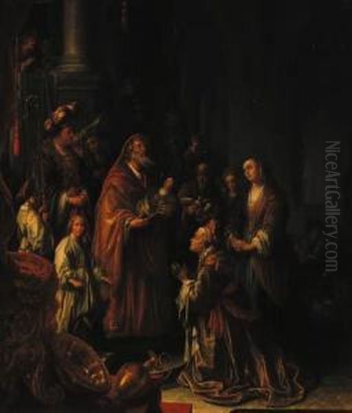 The Presentation In The Temple Oil Painting by An Adriansz Van Staveren