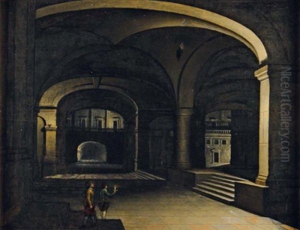 Interieur De Chateau A La Bougie Oil Painting by Hendrick van, the Younger Steenwyck