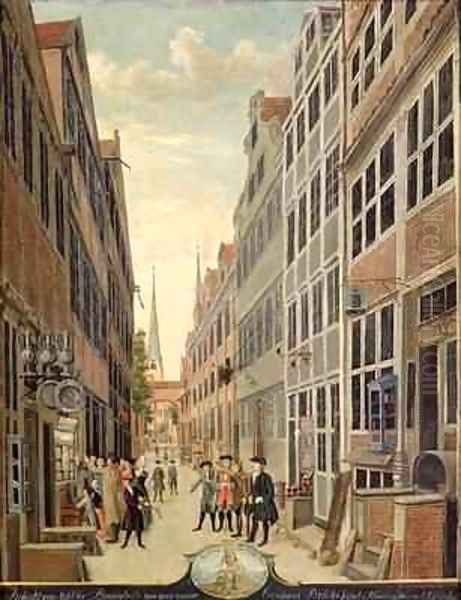 Brandstweite in Hamburg Oil Painting by C. F. Feldt