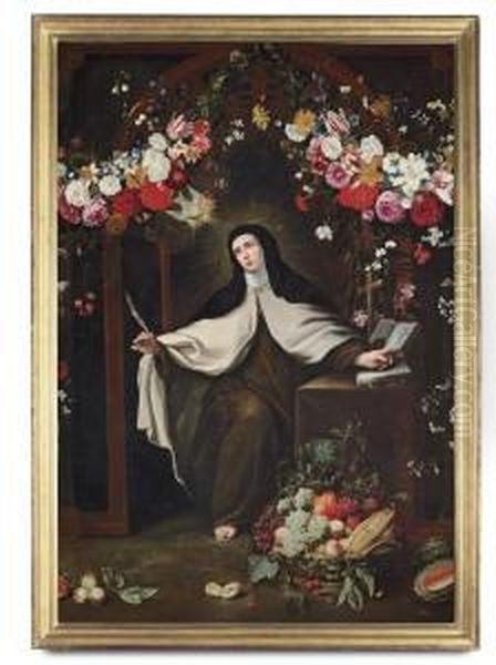 Saint Teresa Of Avila Oil Painting by Jan Philip van Thielen