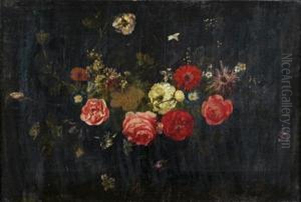 Guirlande De Fleurs Oil Painting by Jan Philip van Thielen